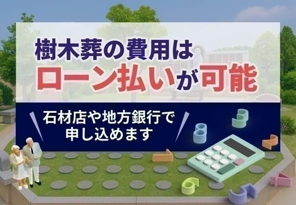 樹木葬の費用のローン払いに関する解説記事のアイキャッチ画像
