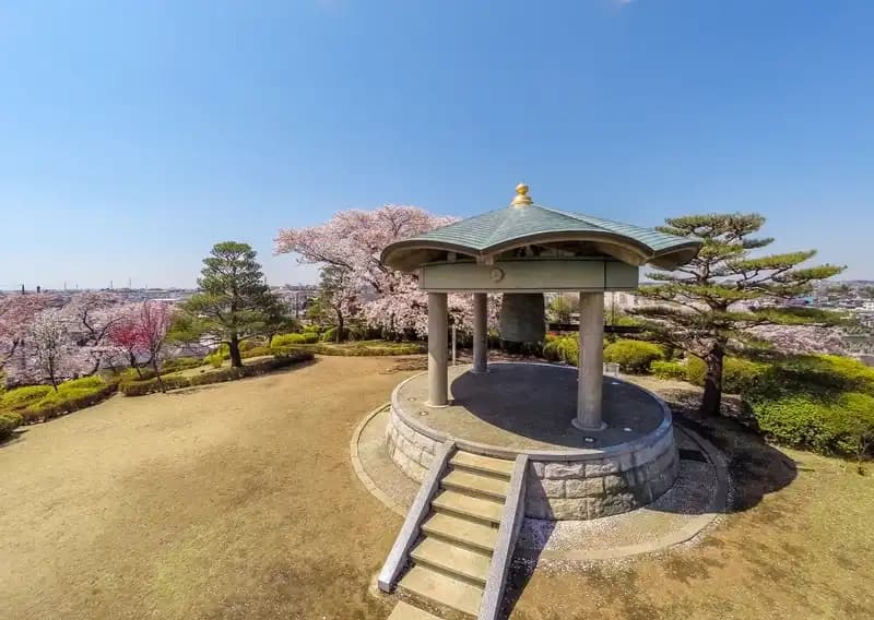 高台にある展望台