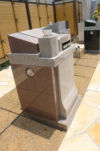 墓地墓石セット赤