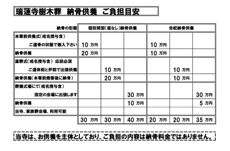 瑞蓮寺 樹木葬・永代供養墓